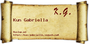 Kun Gabriella névjegykártya